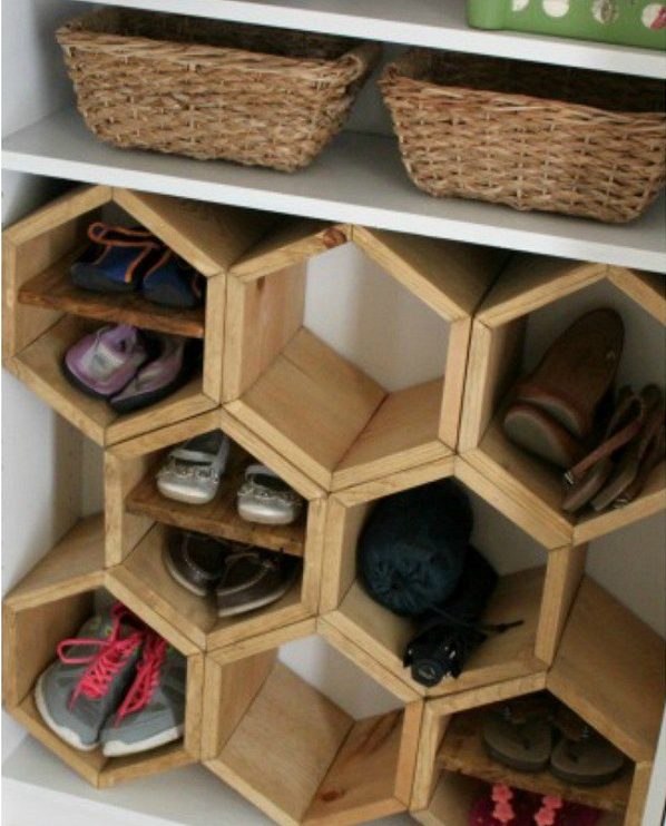 wooden shoe rack for closet