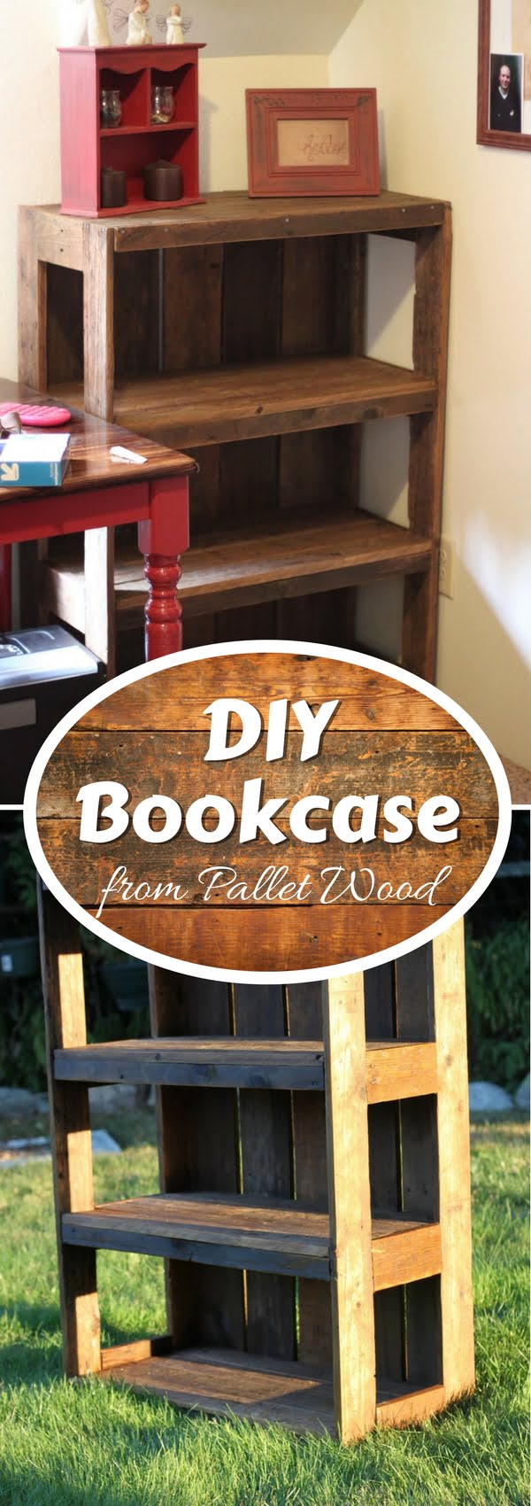 bookcase from pallet wood