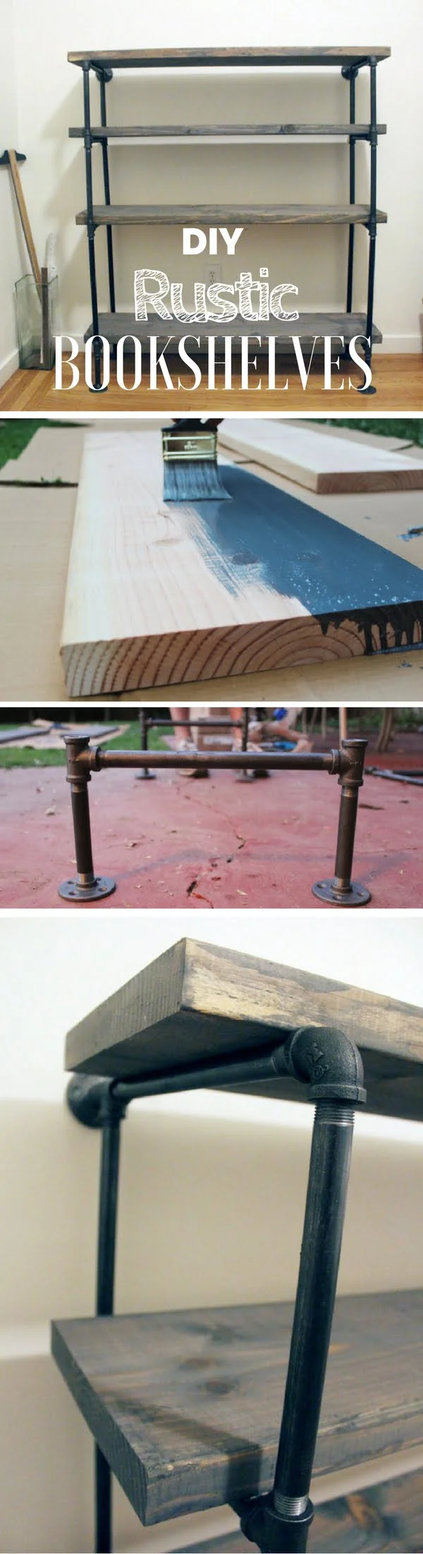 industrial rustic shelves