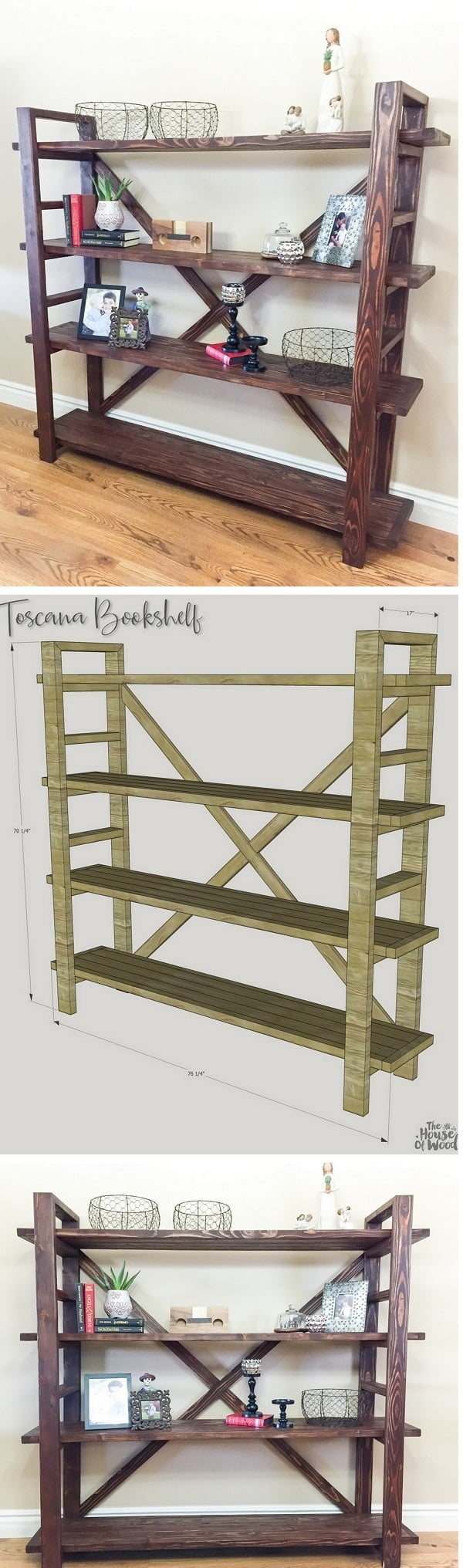 DIY Toscana bookshelf