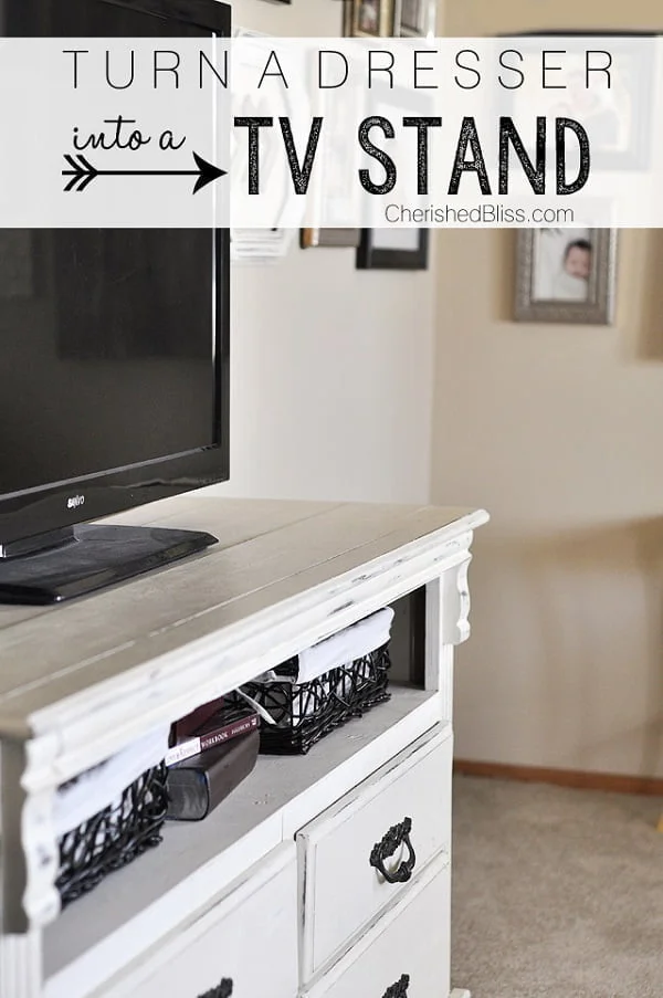41 Diy Tv Stand And Media Console Ideas, Dresser Turned Into Entertainment Center