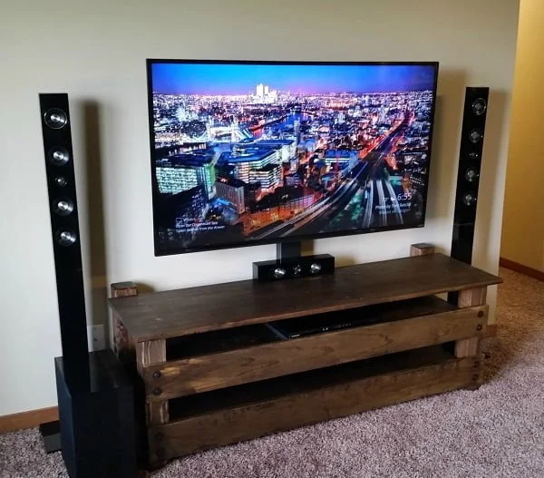 wooden tv stand