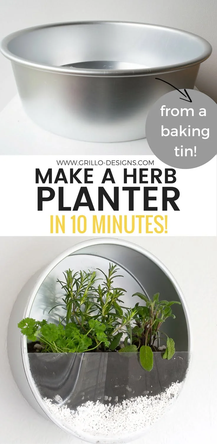 Check out how to make a DIY planter from an old baking pan