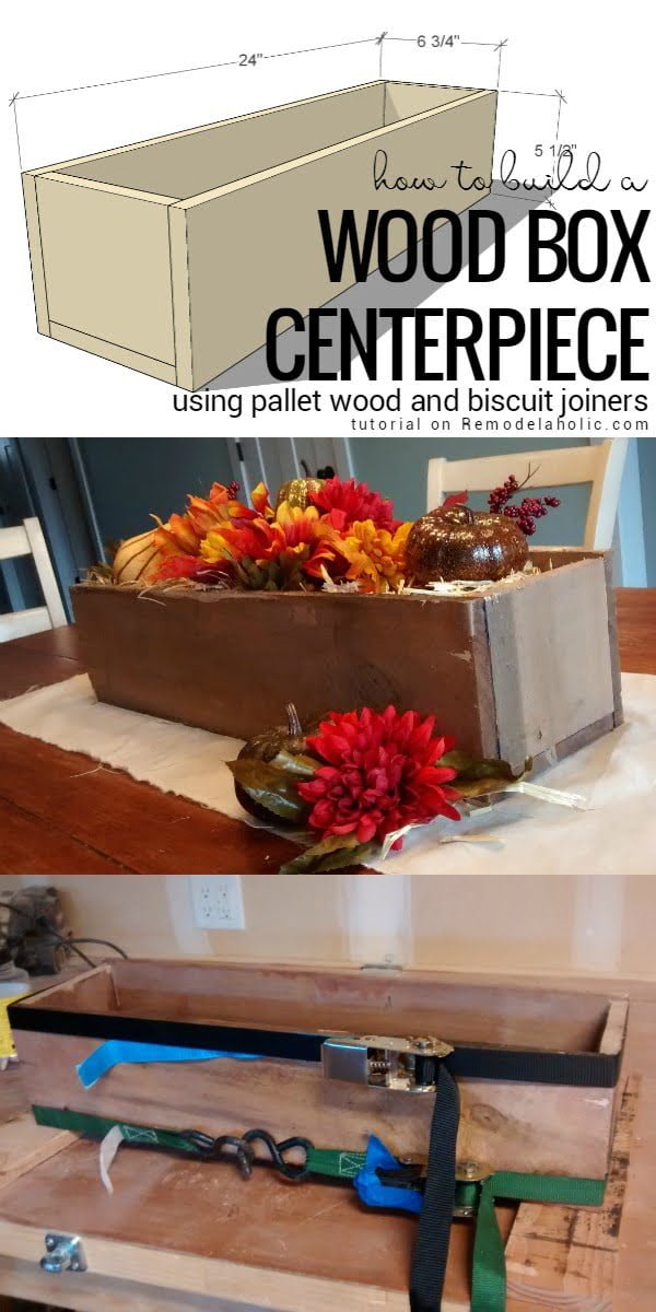 How to build a DIY rustic centerpiece box form pallet wood