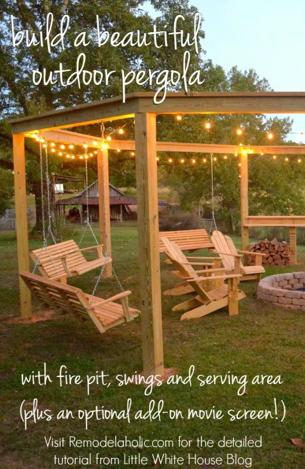 Check out how to build a DIY outside pergola