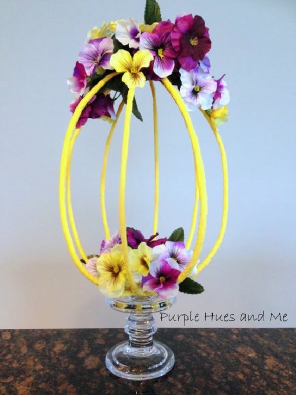 How to make a  crepe paper wrapped wire centerpiece 