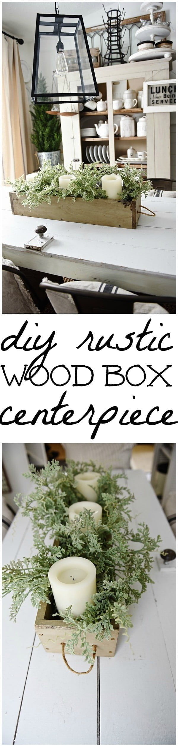 How to make a DIY rustic wood box centerpiece