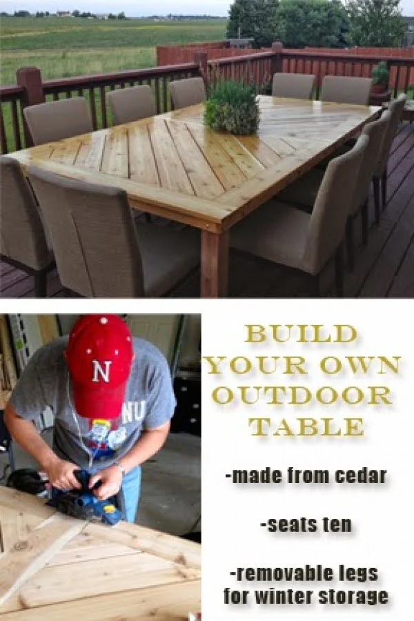 Check out how to build a DIY outdoor table