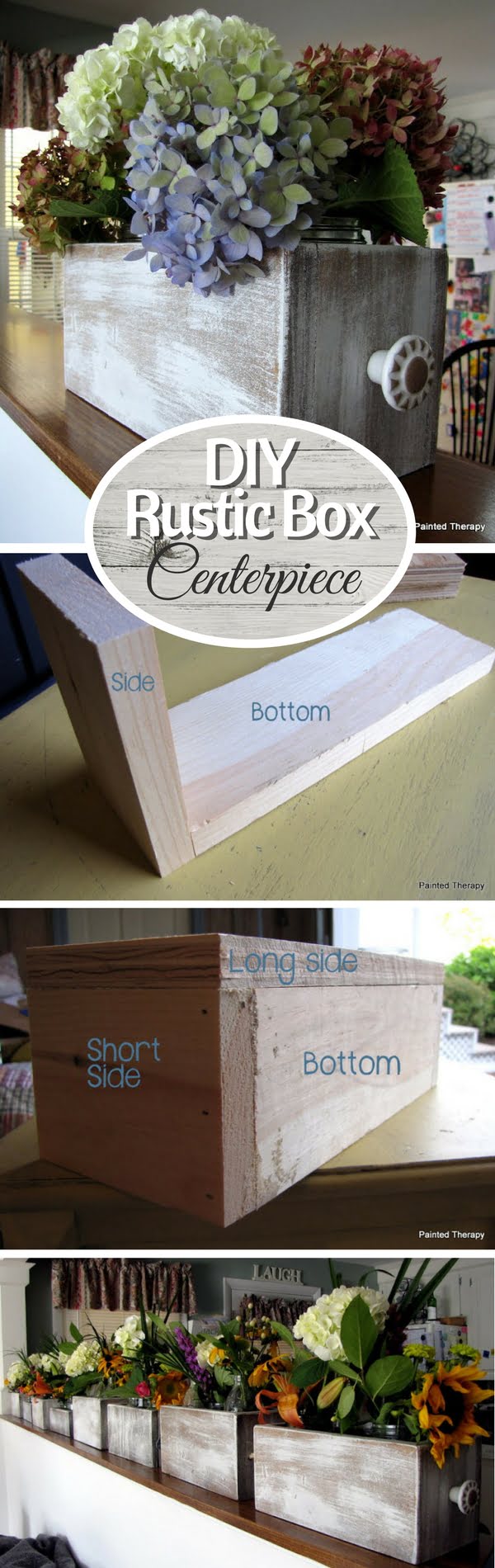 How to build a DIY rustic wooden box for centerpieces