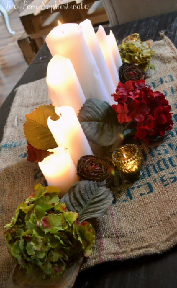 How to make an easy DIY rustic burlap centerpiece