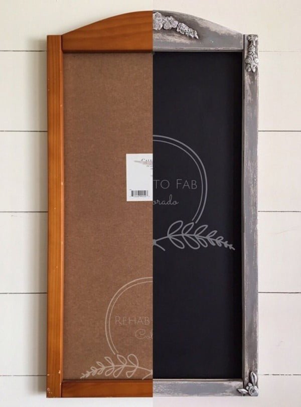 Check out how to make a DIY shabby chic chalkboard from a thrift store find @istandarddesign