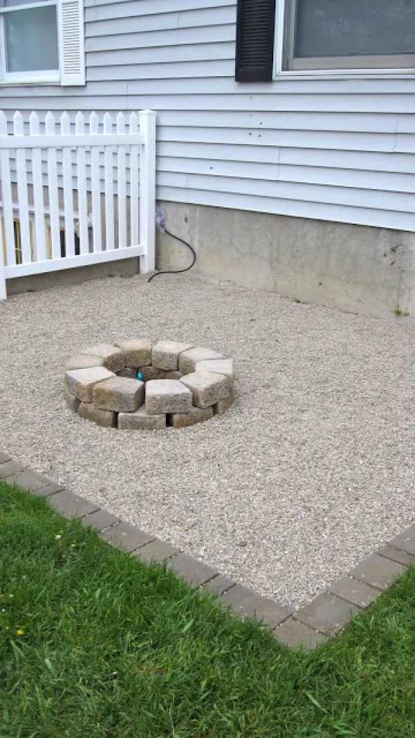 Check out the tutorial on how to make a small DIY round backyardl fire pit
