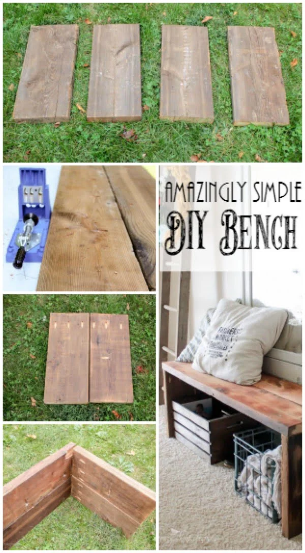 Check out the tutorial on how to make a simple DIY bench