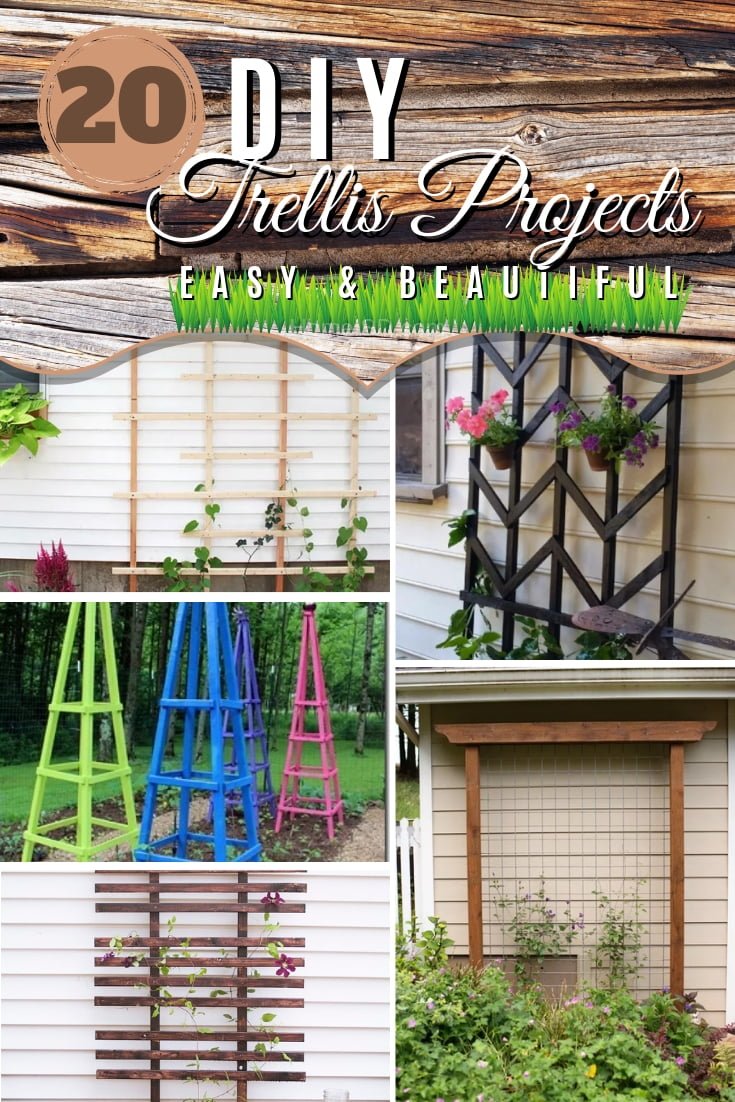 It's time to build a new trellis for your garden. Check out this great list of 20 ideas! #DIY #garden
