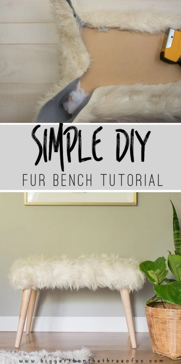 Check out the tutorial on how to make a DIY fur bench