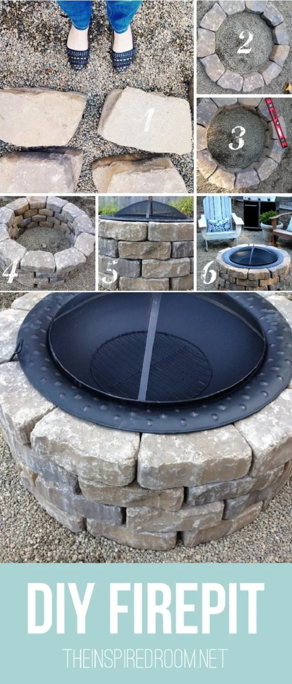 How to make a fire pit in your in 15 minutes. Great idea