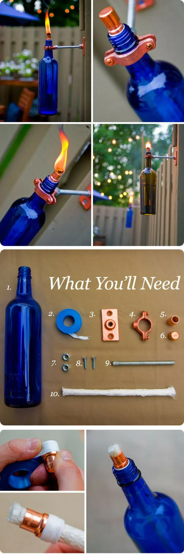 How to make easy DIY outdoor tiki torch lights