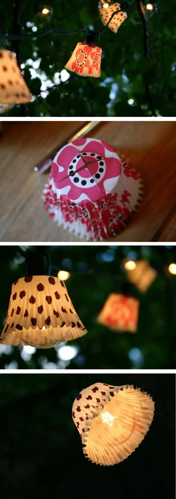 How to make easy DIY outdoor cupcake lights