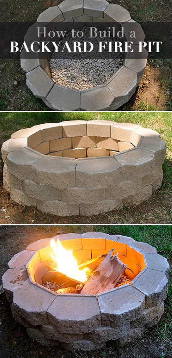 How to make an easy fire pit for a . Great idea!