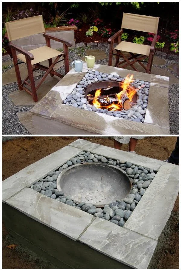 Check out the tutorial on how to make a modern style concrete fire pit