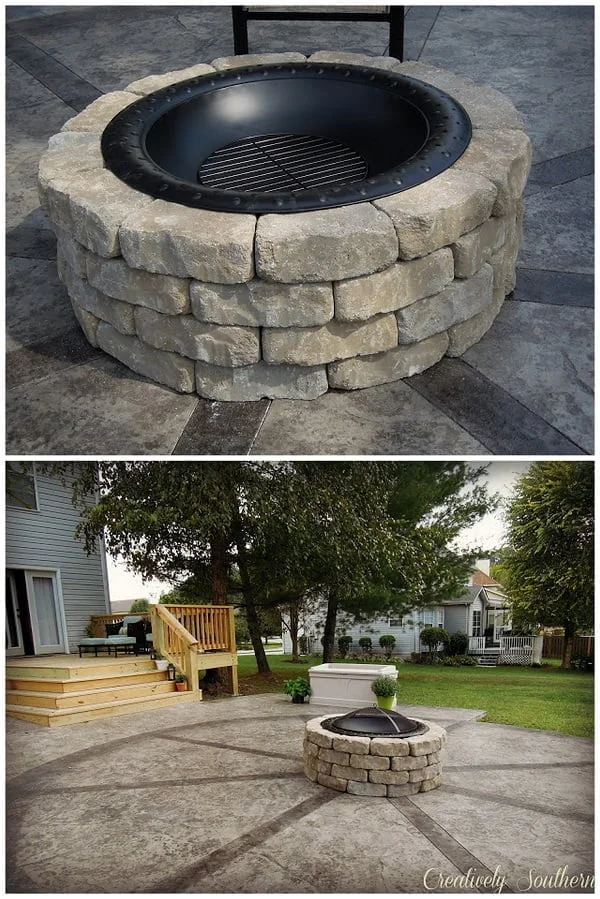 How to build a fire pit for under $80. Great project!