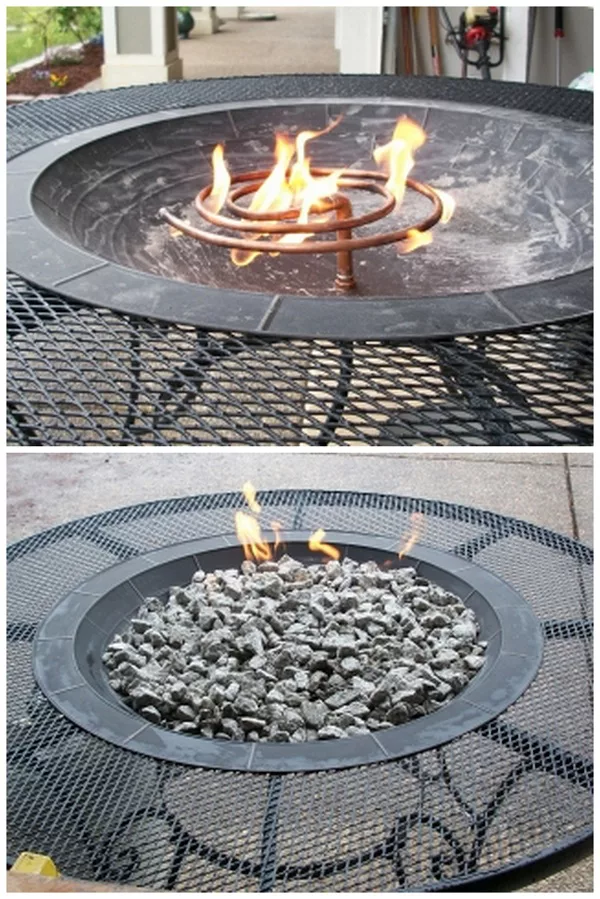How to make a gas fire pit for your . Great project idea!