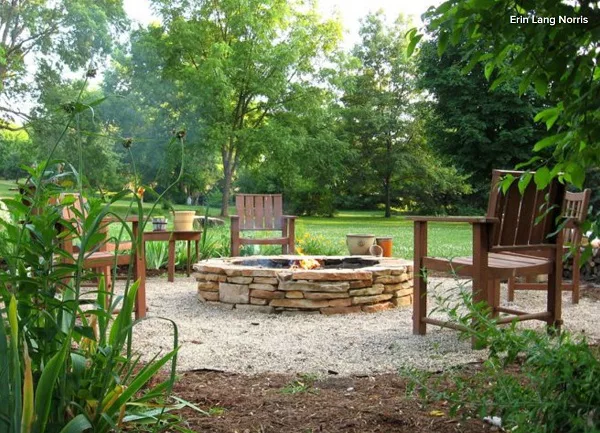 How to build a stacked stone fire pit. Great idea!