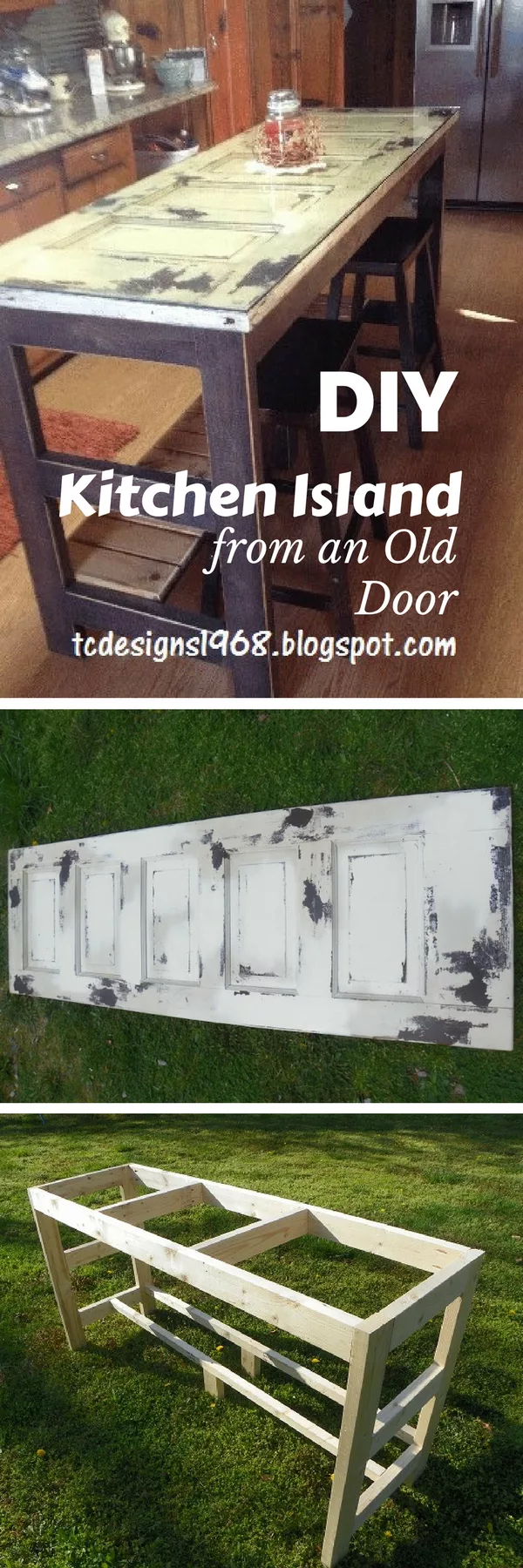 kitchen island from an old door 