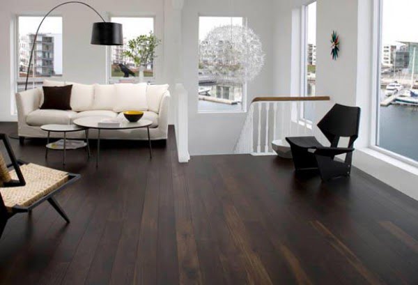 dark hardwood floor living room ideas