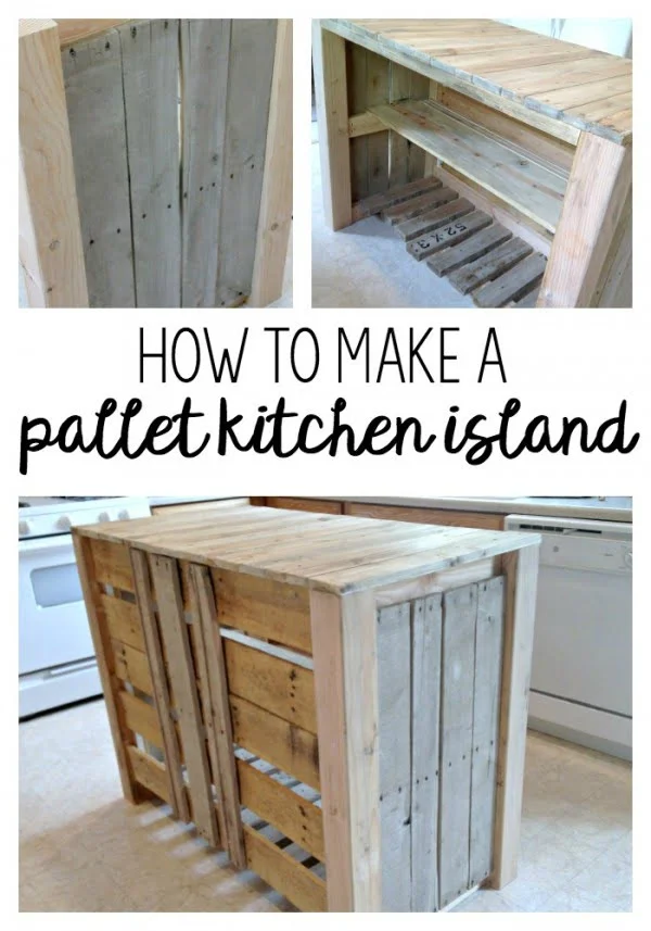 DIY pallet kitchen island 