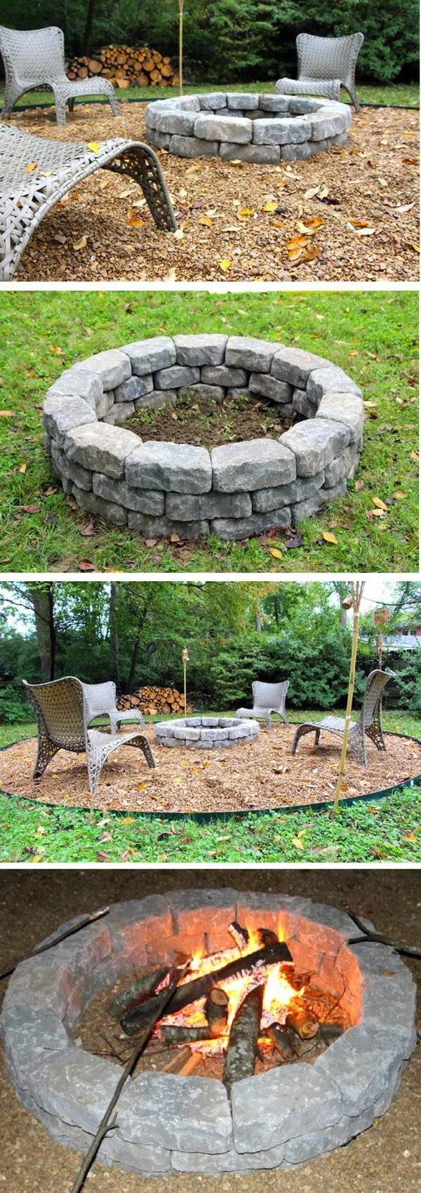 Check out the tutorial on how to make an easy DIY round fire pit