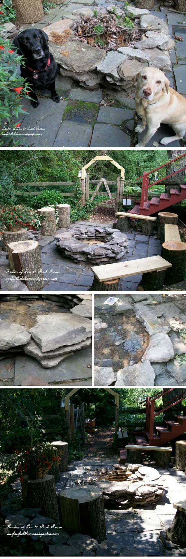 Check out the tutorial on how to make a DIY stacked stone fire pit