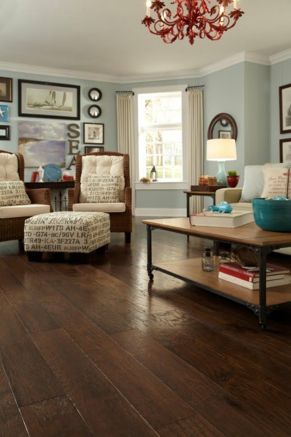 35 Gorgeous Ideas Of Dark Wood Floors, What Color Goes With Dark Brown Hardwood Floor