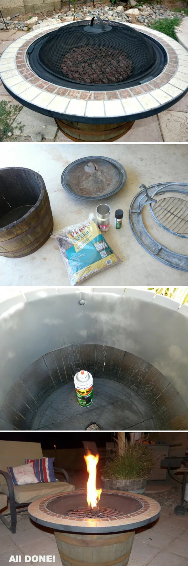 Check out the tutorial on how to make a DIY whisky barrel fire pit
