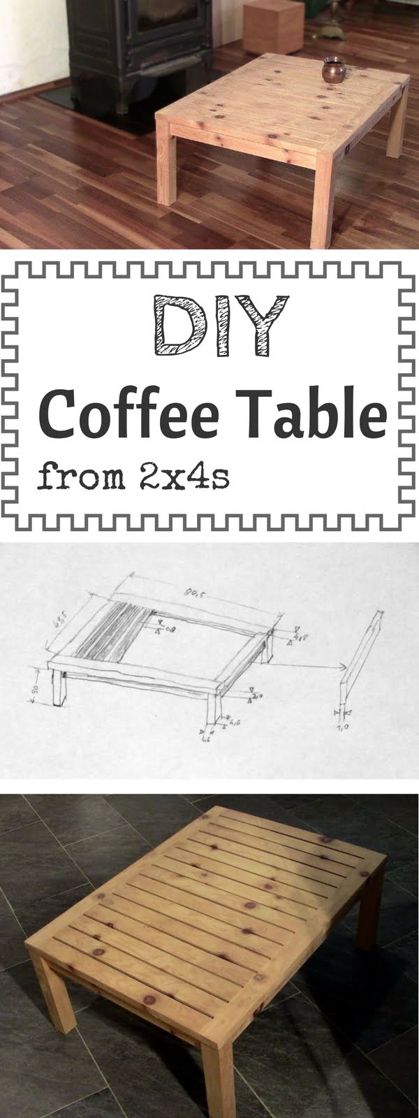 20 Crafty 2x4 DIY Projects That You Can Easily Make - Check out how to make a DIY wooden coffee table from 2x4s