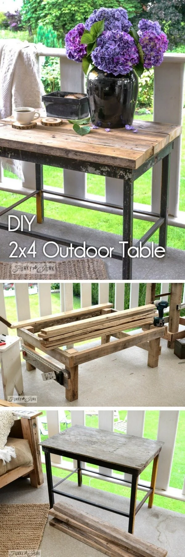 20 Crafty 2x4 DIY Projects That You Can Easily Make - Check out how to make a   outdoor table from 2x4s 