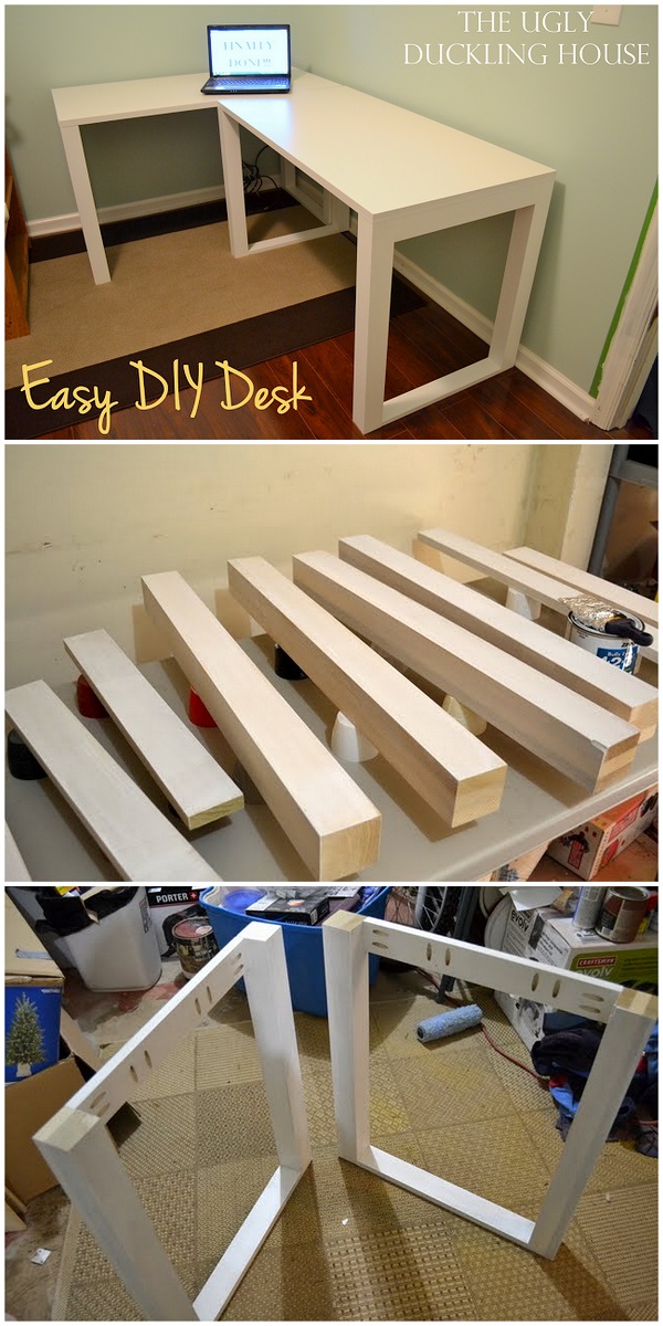Check out this idea for a #DIY easy crafts desk. Looks easy enough! #HomeDecorIdeas