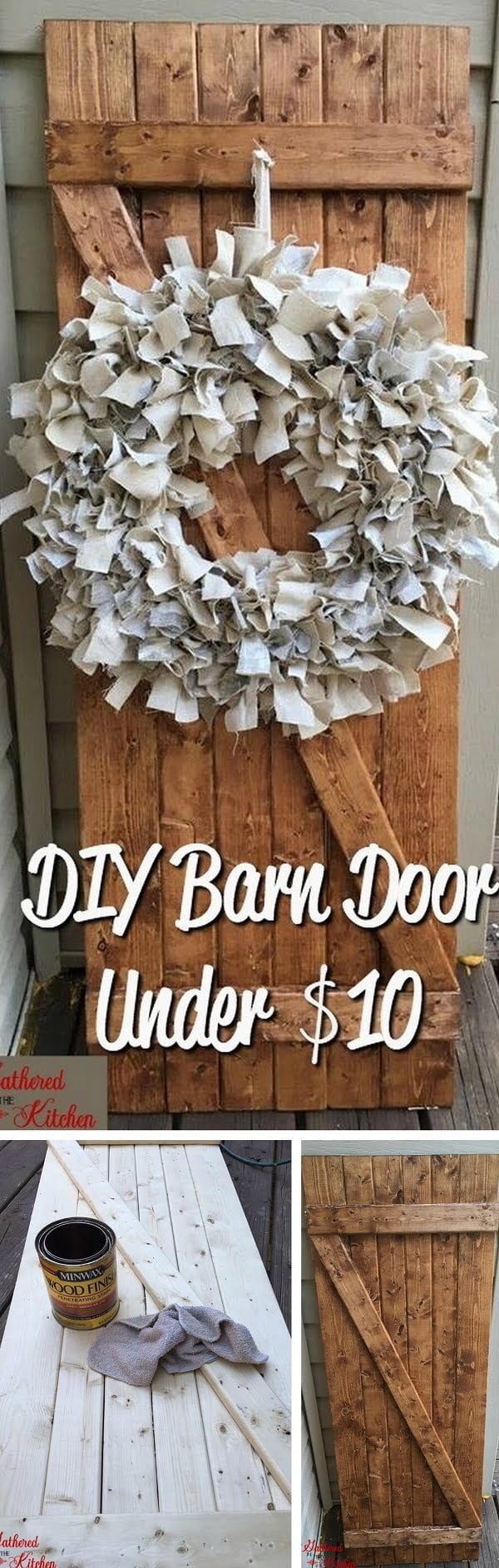 How to make DIY rustic barn door in 30 minutes 