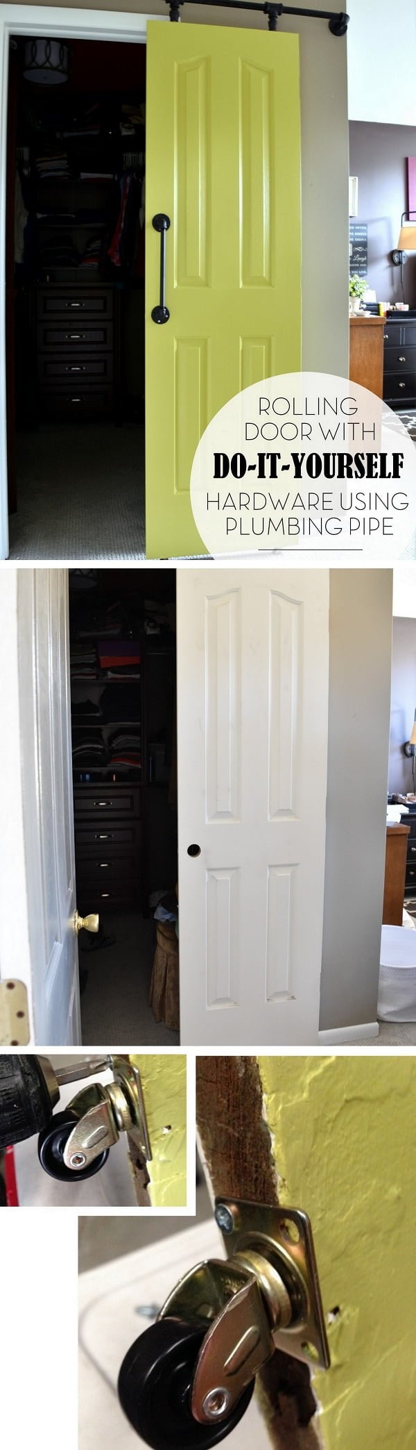 Check the tutorial out how to make DIY rolling door with plumbing pipe 