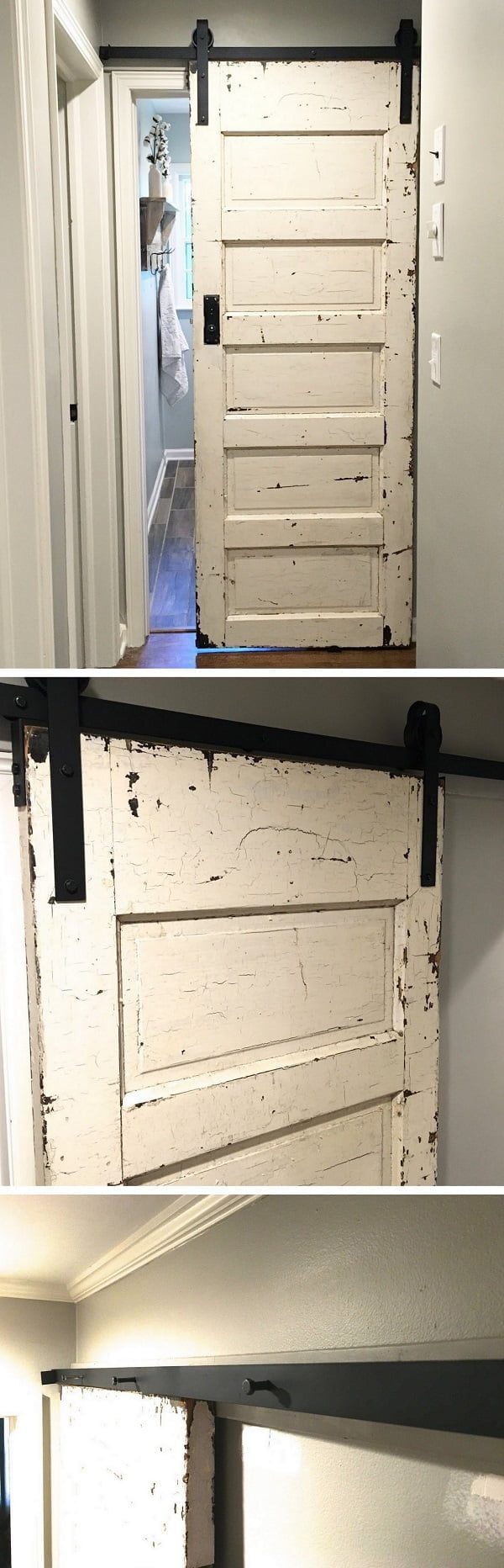 How to make DIY track door 