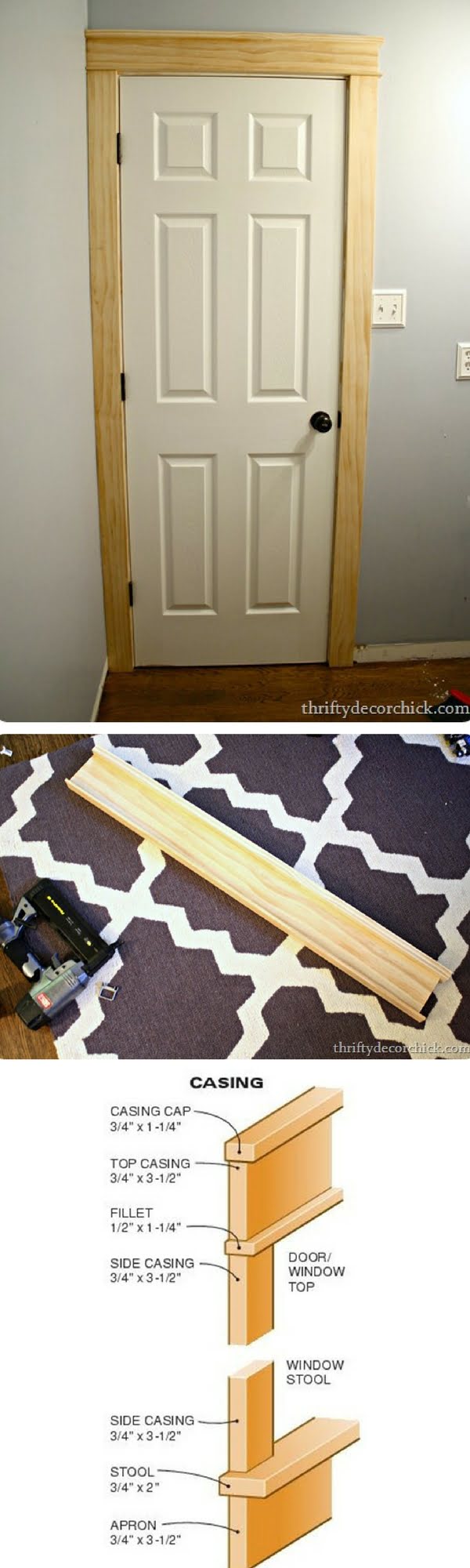 How to make DIY thick door trim 