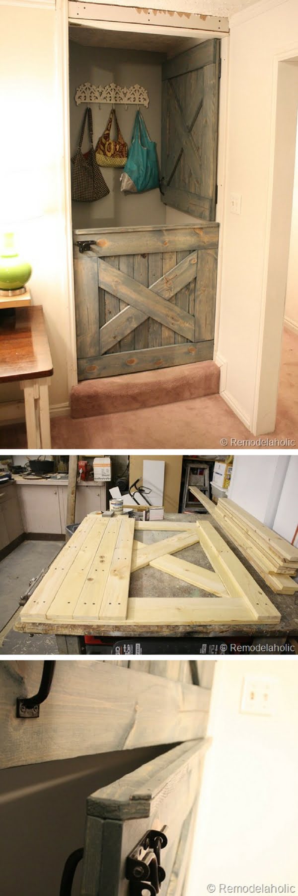 Check out how the tutorial to make DIY dutch barn door 