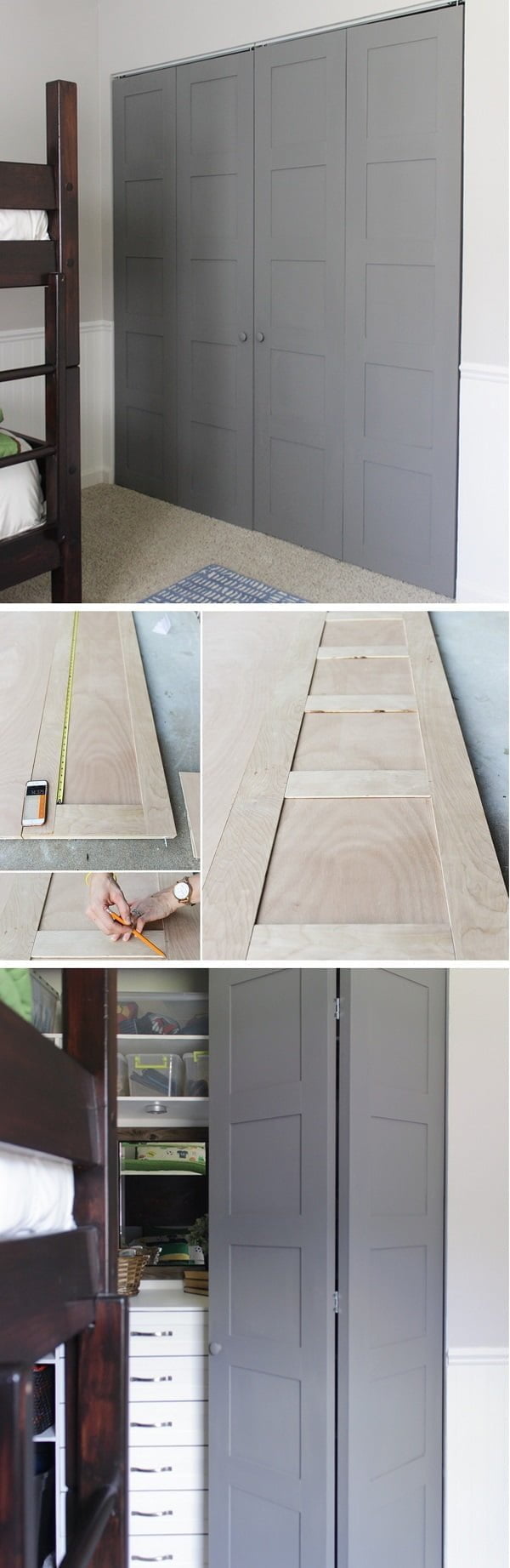 How to make stylish DIY bi-fold closet door 