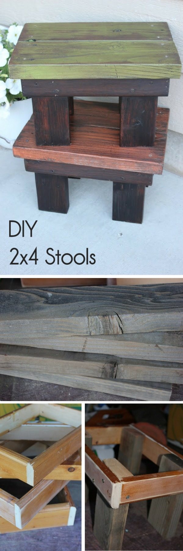 20 Crafty 2x4 DIY Projects That You Can Easily Make - Check out how to make   stools from 2x4s 