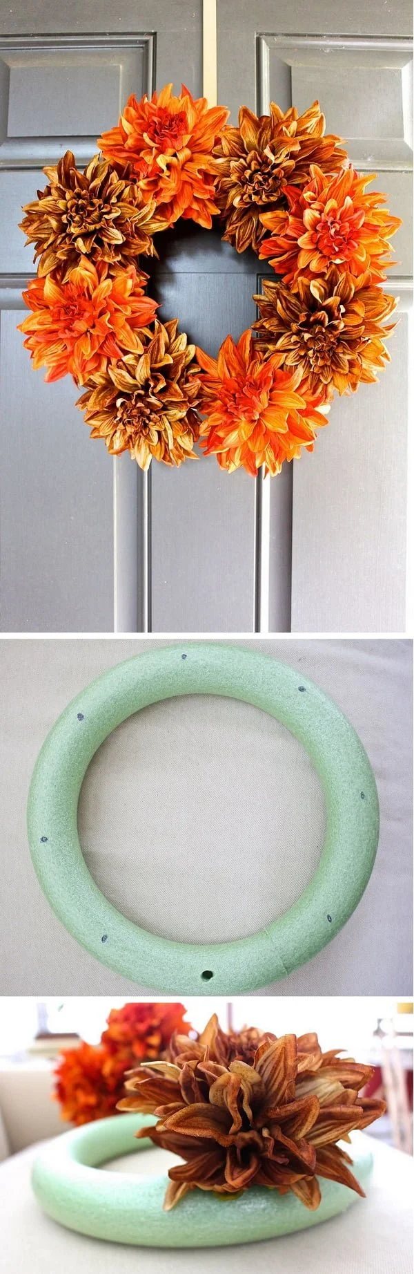 Check out the tutorial how to make a DIY fall wreath