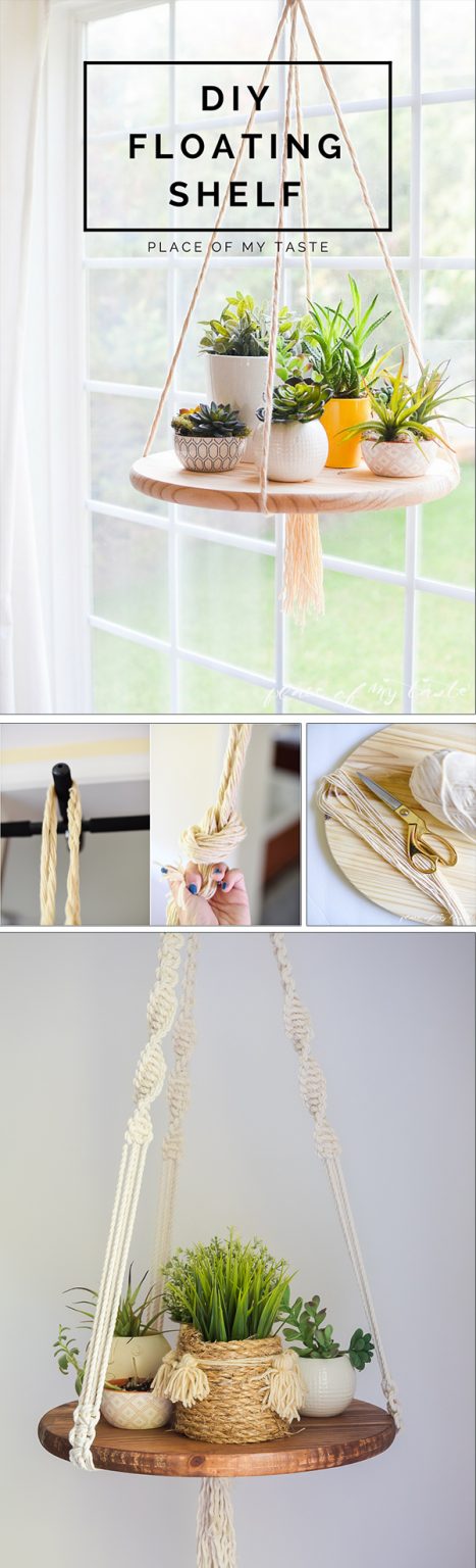 50 Easy DIY Hanging and Floating Wall Shelves on a Budget