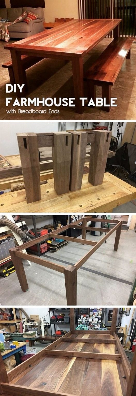 23 Easy DIY Farmhouse Table Ideas with Plans and Instructions