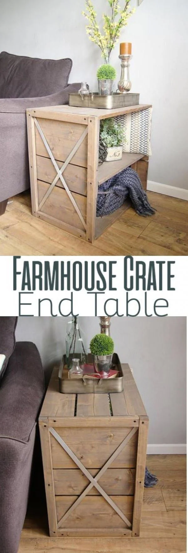 Check out the tutorial how to build a  crate  end table  