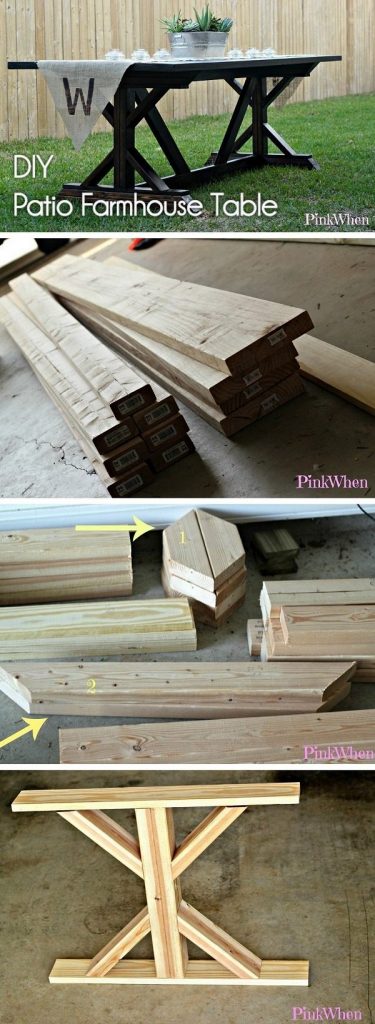 23 Easy DIY Farmhouse Table Ideas with Plans and Instructions