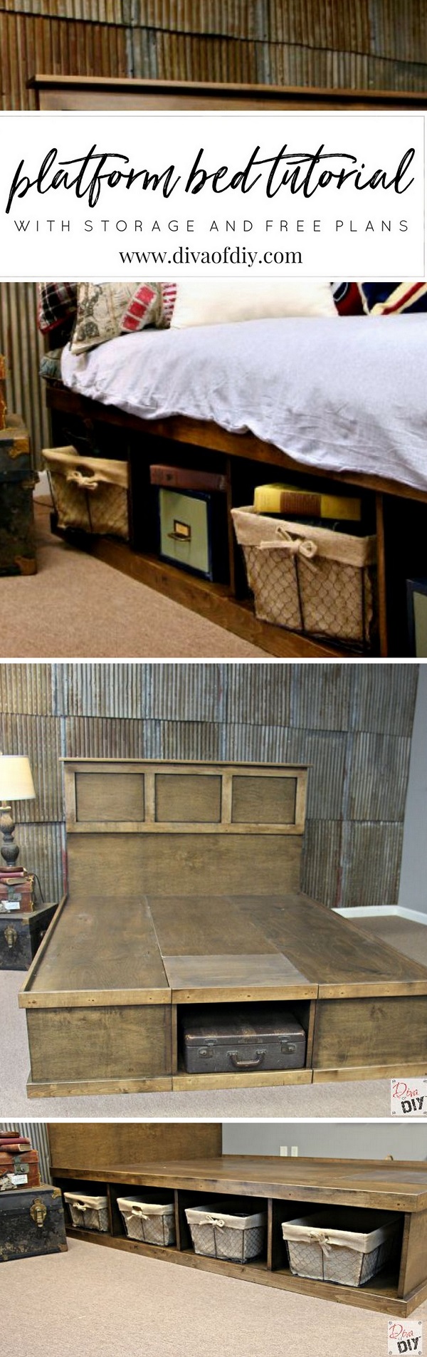 How to build a DIY platform storage bed